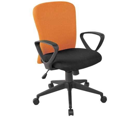 カグクロ ビジネスチェアSC(肘付)オレンジ(シャトルチェア) SC-001-A-OR 1個(ご注文単位1個)【直送品】