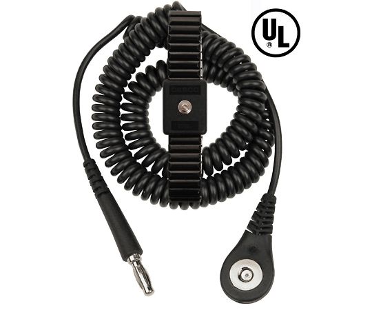 DESCO リストストラップ 伸縮性プレミアムメタル Sサイズ コード長さ 1.83m 4mm 09088 1セット (ご注文単位1セット)【直送品】