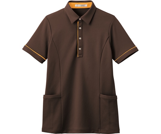 カーシーカシマ HEARTGREEN 半袖ロングポロシャツ アースブラウン LL HSP004 1枚（ご注文単位1枚）【直送品】