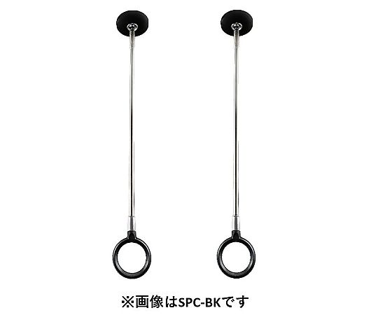 川口技研 ホスクリーン 天井付け室内物干し金物 スポット型 BK色(ブラック)SSサイズ 1セット(2本入) SPCSS-BK 1セット（ご注文単位1セット）【直送品】