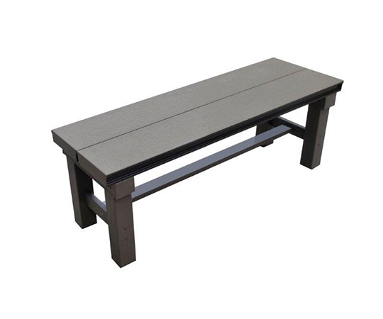 旭興進 雨や水に強い人工木 アルミベンチ T型 アッシュブラウン 90×36cm AKS-25777 1台(ご注文単位1台)【直送品】