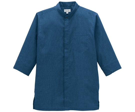 ボンマックス スタンドカラー和シャツ ブルー M FB4573U 1枚(ご注文単位1枚)【直送品】