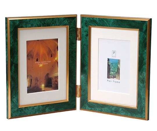 万丈 ペアフレーム 2LW クラシック タテ エメラルド PF-2LWT-CE 1個(ご注文単位1個)【直送品】