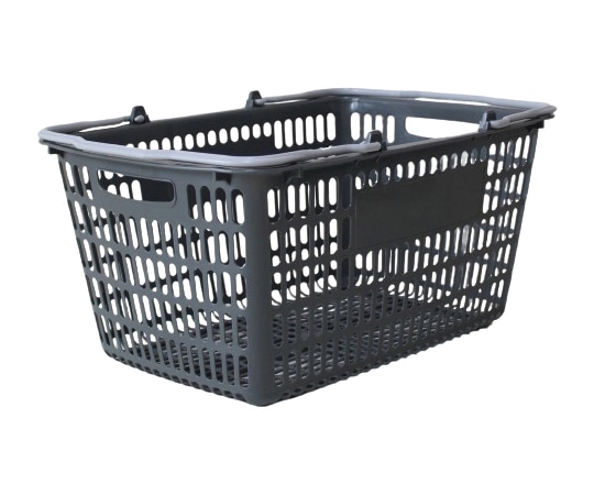 大和産業 買い物かご ダークグレー把手 ライトグレー 5個入 SL-20 1セット（ご注文単位1セット）【直送品】