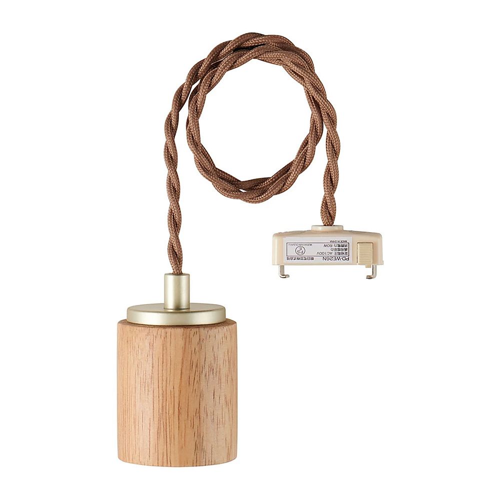 ELPA ペンダントソケット 木目ナチュラル PD-WE26N 1個(ご注文単位1個)【直送品】