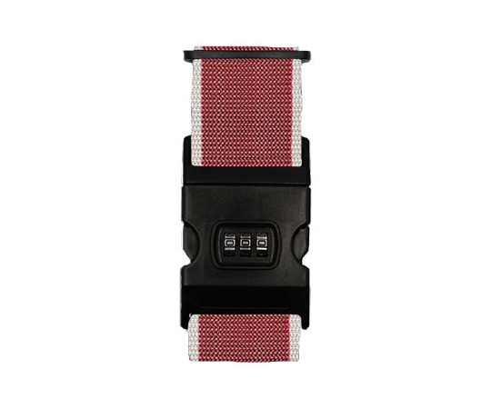 ロジック スーツケースベルト 3ダイヤル レッド×ホワイト LG-STCS-BLT-REWH 1本(ご注文単位1本)【直送品】
