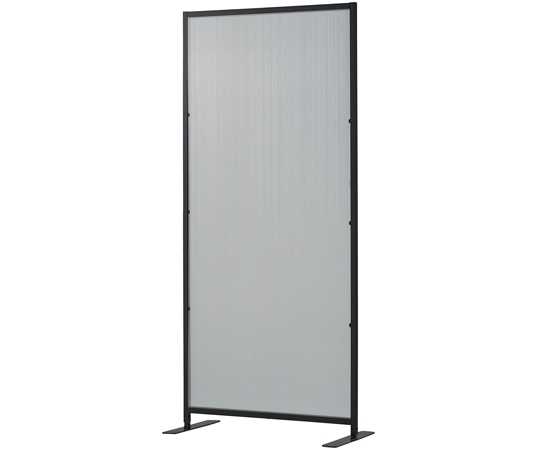 ストア・エキスプレス ポリカーボネートパネルパーティション 両側脚付き ブラック 61-801-49-1 1台(ご注文単位1台)【直送品】