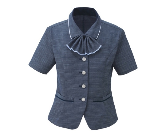 カーシーカシマ ENJOY オーバーブラウス POINT COLOR TWEED ネイビー 7号 ESA618 1枚（ご注文単位1枚）【直送品】