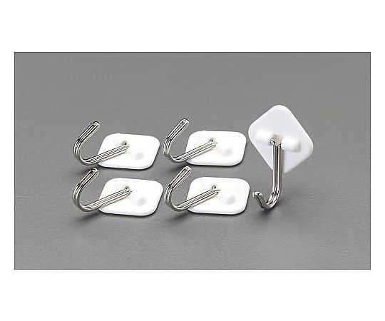 エスコ 0.4kg フック(粘着付/5個) EA638LL-41 1pk(ご注文単位1pk)【直送品】
