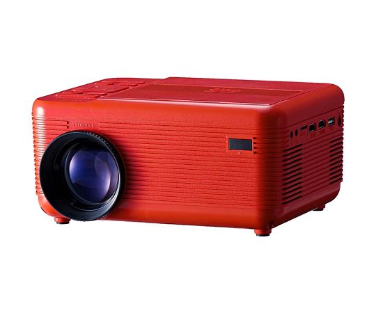 池商 DVDプレイヤー一体型プロジェクター 投影サイズ30~150インチ スピーカー内蔵 レッド RA-PD080-RD 1台(ご注文単位1台)【直送品】