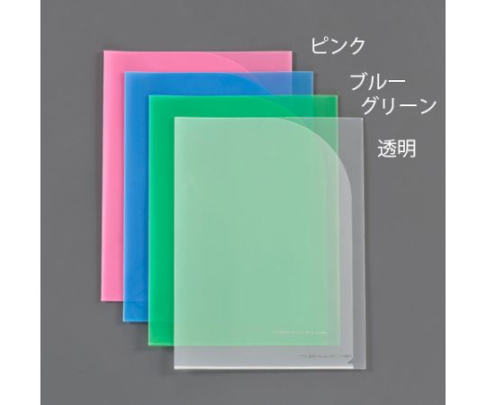 ライオン事務器 A4/310x220mm クリアーホルダー(青/10冊) EA762CC-12 1箱(ご注文単位1箱)【直送品】