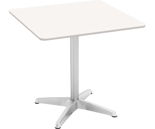Y2K カフェテーブル 75cm 角 アルミX脚 ホワイト  1個（ご注文単位1個）【直送品】