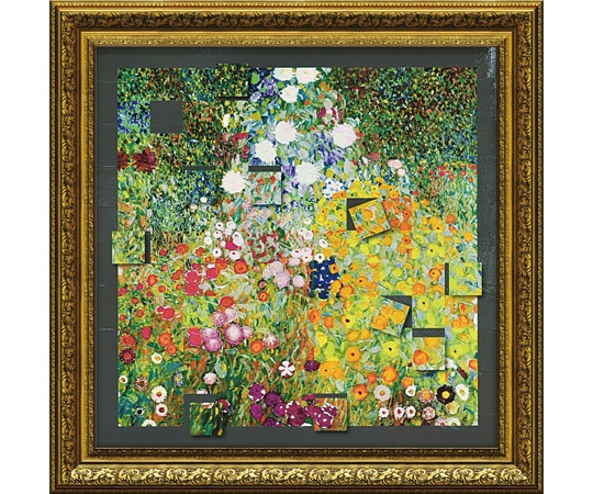 ユーパワー 名画モザイクアート ~アートフレーム~(クリムト「フラワーガーデン(Mサイズ)」) AM-09006 1個(ご注文単位1個)【直送品】