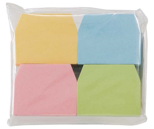 カウネット 強粘着インデックスふせん パステルカラー 4冊 4228-3690 1パック(ご注文単位1パック)【直送品】