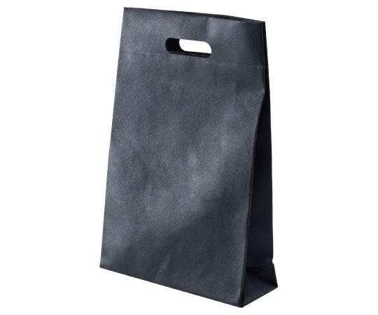 三和 不織布小判抜きマチ付バッグ ブラック 1ケース(200枚入) SW4328-40 1ケース（ご注文単位1ケース）【直送品】