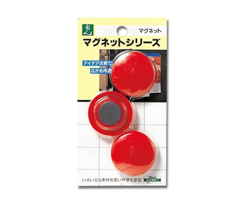光 ポイントカラー(マグネット) レッド 40mmΦ 3個入 ME40-2 1パック(ご注文単位1パック)【直送品】