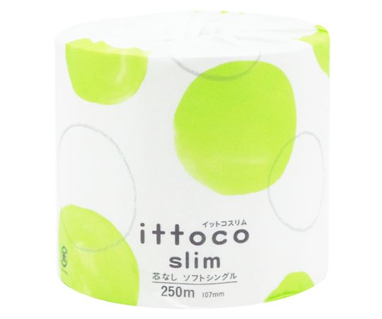 イトマン イットコ芯なしスリム トイレットペーパー 250mシングル 1ロール個包装×36個入 10250009 1ケース(ご注文単位1ケース)【直送品】