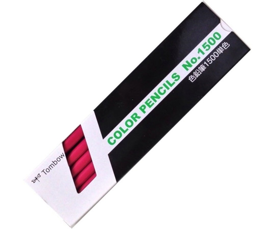 トンボ鉛筆 色鉛筆 1500 単色 あかむらさき 赤紫 1ダース(12本入) 1500-23 1ダース(ご注文単位1ダース)【直送品】