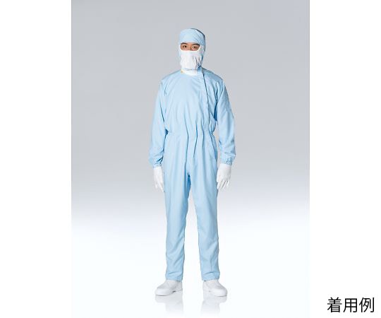 東洋リントフリー クリーンルーム用ツナギ服 青 4L FX120C-02 4L 1枚 (ご注文単位1枚)【直送品】