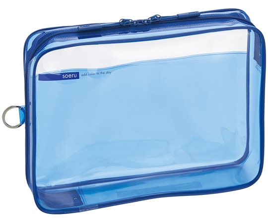 LIHITLAB SOERU クリヤーボックスケース A5 ネイビー F8200-11 1個(ご注文単位1個)【直送品】