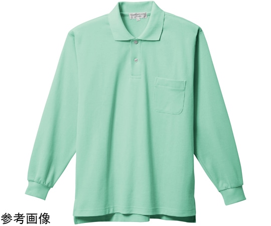 三愛 長袖ポロシャツ ミントグリーン L 8700 1着（ご注文単位1着）【直送品】