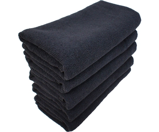 小野商事 フェイスタオル 5枚入 スレン染め ブラック 240匁 AG1630 1袋（ご注文単位1袋）【直送品】