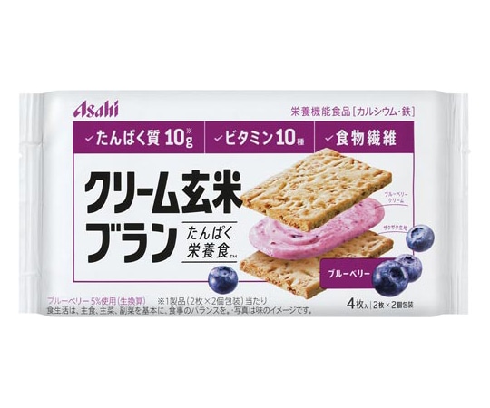 アサヒグループ食品 クリーム玄米ブラン ブルーベリー 6パック入 527816 1箱※軽（ご注文単位1箱）【直送品】