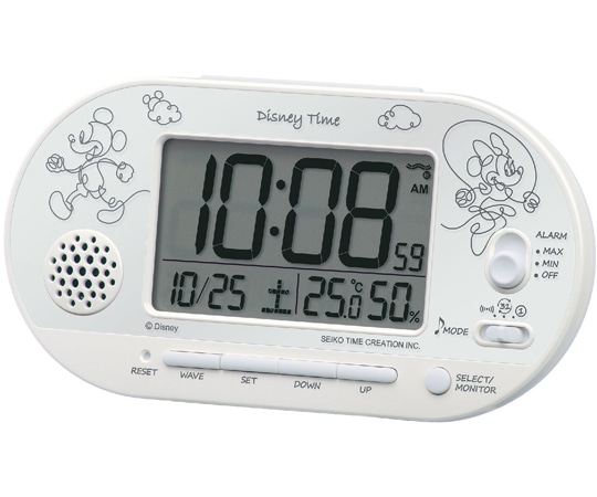 セイコー ディズニー メロディ電波目覚まし時計 81×159×49mm FD482W 1個(ご注文単位1個)【直送品】