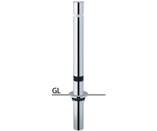サンポール リフター ステンレス 車止め エンド用 スプリング式 φ76.3 LA-8UCS-E 1本(ご注文単位1本)【直送品】