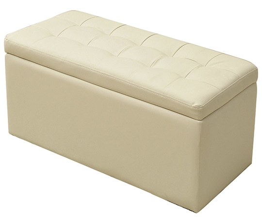 山善(YAMAZEN) 収納スツール兼オットマン アイボリー FBS-D(IV)P 1台(ご注文単位1台)【直送品】