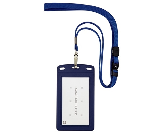 オープン工業 吊り下げ名札 レザー調タテ名刺 1枚 青 NL-20P-BU 1個(ご注文単位1個)【直送品】