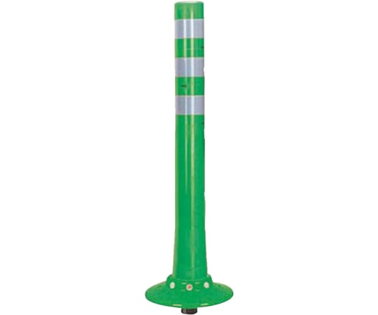 サンポール ガードコーン 可動式 1本脚 φ80,台座径φ250×H800mm グリーン RBKC-80W(G) 1台(ご注文単位1台)【直送品】