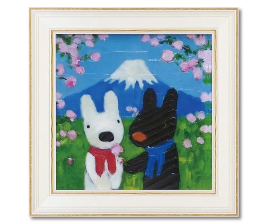 ユーパワー リサとガスパール アートフレーム Mサイズ｢にほんへいく｣ GL-05801 1個（ご注文単位1個）【直送品】