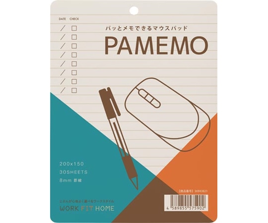 カウネット パッとメモできるマウスパッド パメモ 3694-3821 1冊(ご注文単位1冊)【直送品】