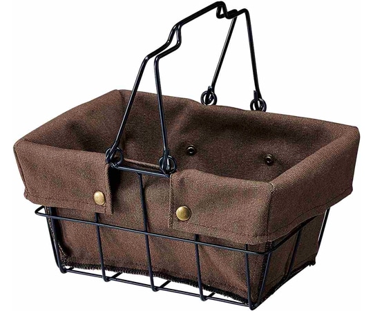 アズワン ワイヤーファブリックバスケット 買い物かご SS ブラウン 61-784-43-4 1個（ご注文単位1個）【直送品】