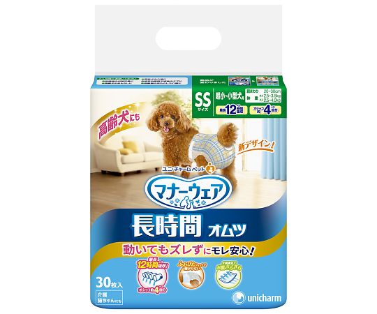 ユニ・チャーム マナーウェア 高齢犬用 紙オムツ SS 30枚 64878 1個（ご注文単位1個）【直送品】