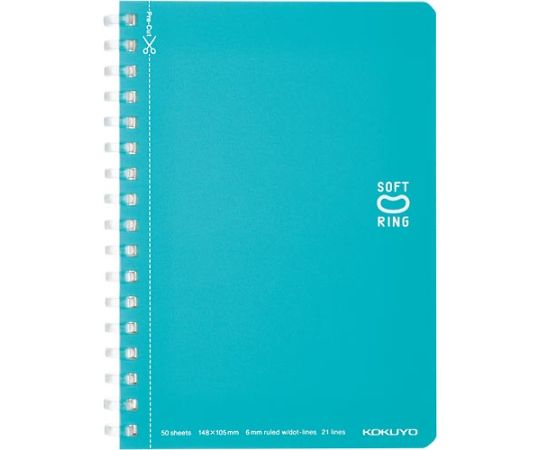 コクヨ ソフトリングノートA6 ライトブルー ス-SV351BT-LB 1冊（ご注文単位1冊）【直送品】
