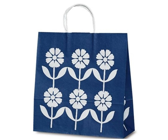 ベルベ 紙袋 自動紐手提袋 T-6 おしばな 200枚 1670 1ケース（ご注文単位1ケース）【直送品】