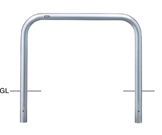 サンポール ステンレス アーチ型車止め 固定式 φ60.5(t3.0)×W1000×H650 AA-7U10-650 1台(ご注文単位1台)【直送品】