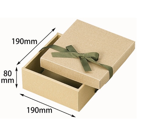 ヤマニパッケージ 贈答箱 ナチュラルBOX31号 190角 ヒモ付 100枚 16-31 1ケース（ご注文単位1ケース）【直送品】