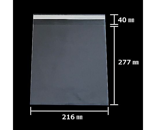 アズワン 【100枚】透明袋 テープ付き 21.6×27.7cm(角3) 61-290-5-26 1セット（ご注文単位1セット）【直送品】