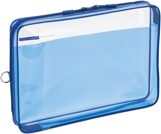 LIHITLAB SOERU クリヤーボックスケース A4 ネイビー F8201-11 1個(ご注文単位1個)【直送品】