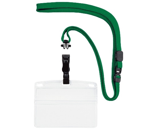 オープン工業 吊り下げ名札 脱着式 ヨコ名刺 10枚 緑 NL-5-GN 1袋(ご注文単位1袋)【直送品】