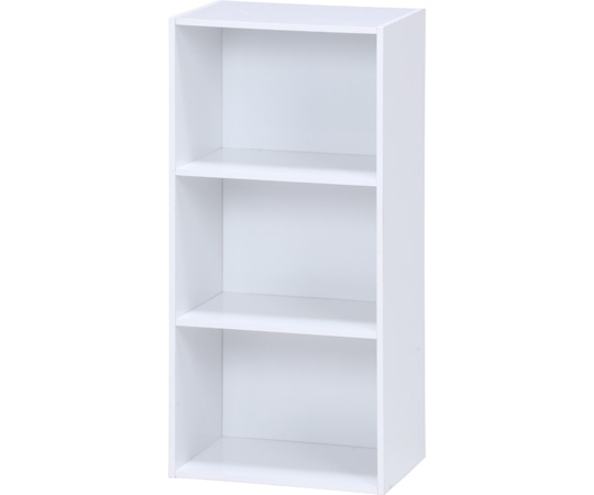 不二貿易 カラーボックス 3段 HP943 ホワイト 1セット(2個入) 93501 1セット（ご注文単位1セット）【直送品】