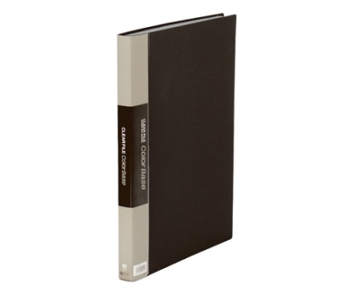 キングジム クリアーファイル・カラーベース ポケット溶着式 黒 142CW 1冊(ご注文単位1冊)【直送品】