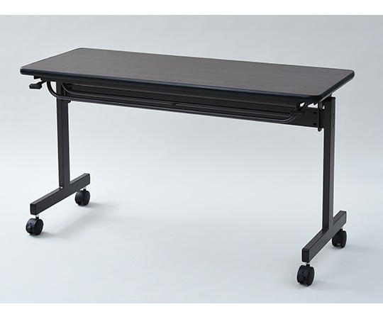 山善(YAMAZEN) 折りたたみ会議テーブル キャスター付き ダークブラウン YM-1245(DBR/BR) 1台(ご注文単位1台)【直送品】