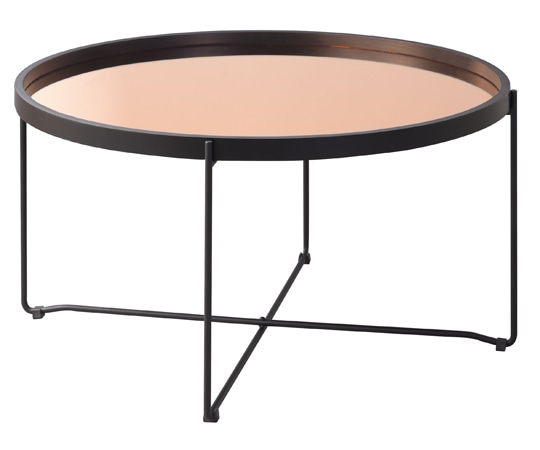 東谷 ラウンド トレーテーブル L ゴールド CIR-502MR 1個（ご注文単位1個）【直送品】