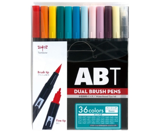 トンボ鉛筆 デュアルブラッシュペン ABT ベーシック 1個(36色入) AB-T36CBA 1個（ご注文単位1個）【直送品】