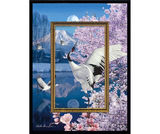 ユーパワー クリスチャン・リース・ラッセン ビッグアート｢マウント フジ(Sサイズ)｣ CL-05021 1個（ご注文単位1個）【直送品】