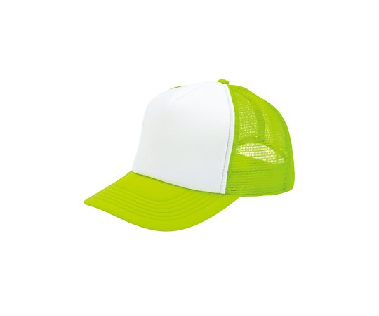 LIFEMAX アメリカンキャップ ケイコウグリーン/ホワイト フリー MC6615-44 1個（ご注文単位1個）【直送品】